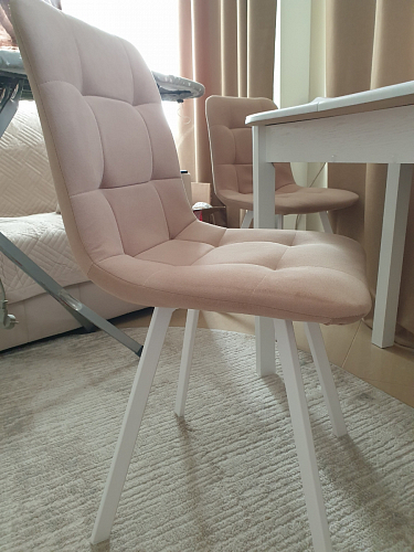 Стул на металлокаркасе Чилли К темно-серый (velutto 32) / черный фото покупателя 319