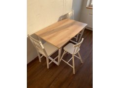 Деревянный стол Барон О 180 х 90 белая пленка шагрень / черный фото покупателя 17