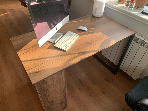 Письменный стол Битти Лофт 116х60х75 дуб вотан / белый матовый фото покупателя 107