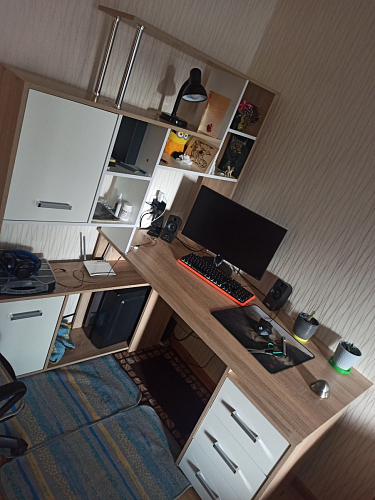 Компьютерный стол КС15 левый дуб сонома фото покупателя 26