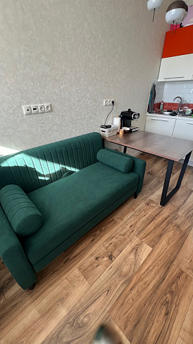 Деревянный стол Лота Лофт 120х75 белый матовый / дуб крафт золотой фото покупателя 755