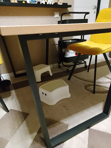 Деревянный стол Лота Лофт 140х80 черный матовый / бетон светлый фото покупателя 496