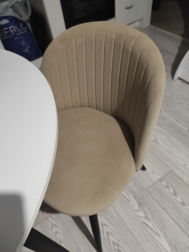 Стул на металлокаркасе Gabi 1 light blue / black / gold фото покупателя 428