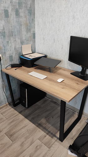 Стол Лота Лофт 120 32 мм бетон / черный матовый фото покупателя 179