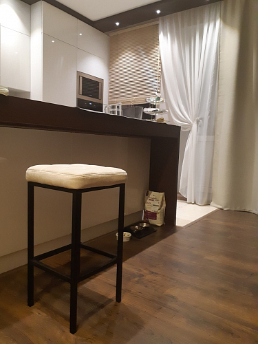 Барный стул Лофт микровелюр катания изумруд / черный матовый фото покупателя 100