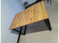 Деревянный стол Лота Лофт 120(160)х75 черный матовый / бетон светлый фото покупателя 654