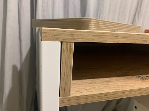 Письменный стол Леон Лофт дуб делано светлый / белый матовый фото покупателя 98