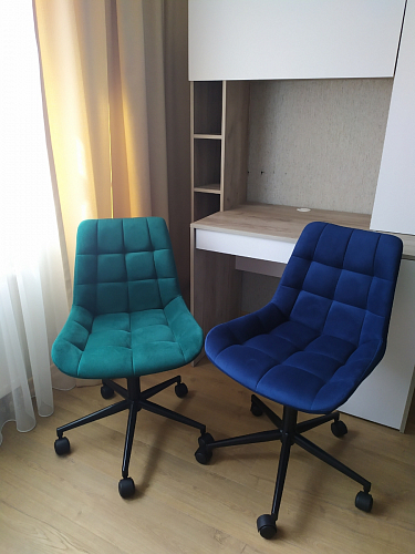 Компьютерное кресло Честер темно-серый / золото  - Уцененный экземпляр фото покупателя 39