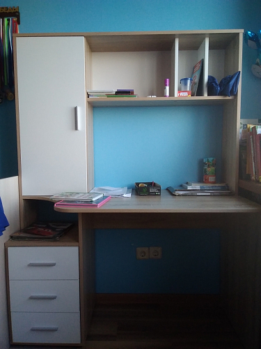 Компьютерный стол КСТ-16 левый дуб сонома / белый фото покупателя 55