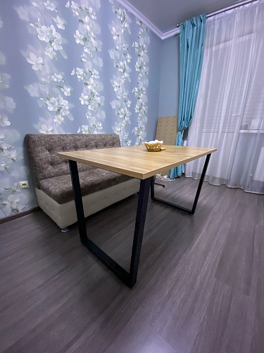 Деревянный стол Лота Лофт 120х75 белый матовый / дуб крафт золотой фото покупателя 548