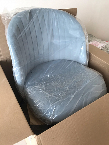 Стул на металлокаркасе Gabi 1 light purple / black / gold фото покупателя 213