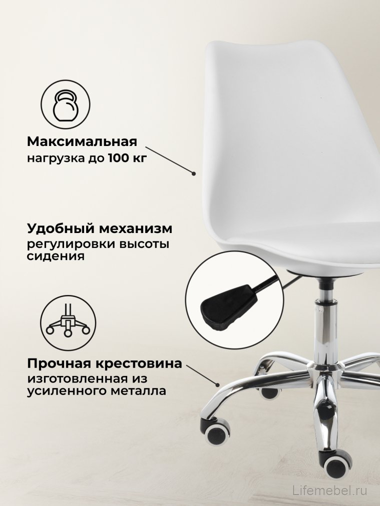 Компьютерное кресло Kolin white