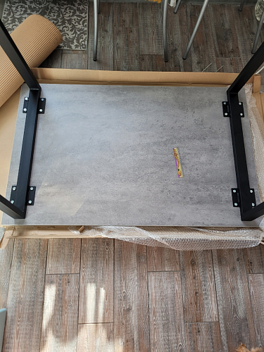 Деревянный стол Лота Лофт 140х80 дуб крафт табачный / черный матовый фото покупателя 104