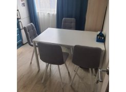 Стул на металлокаркасе Чилли синяя ткань / белый фото покупателя 287