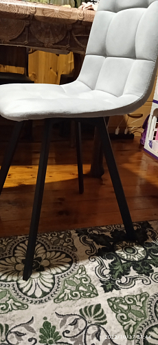 Стул на металлокаркасе Чилли зеленый / черный фото покупателя 898