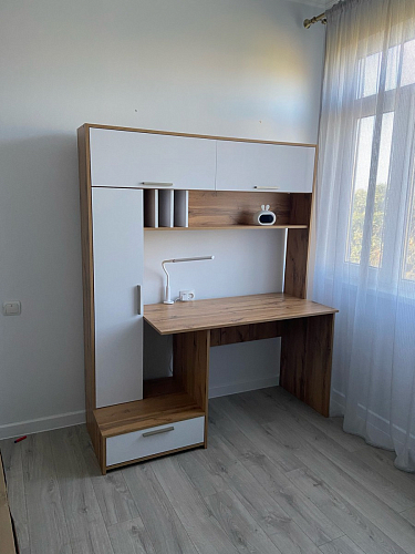 Письменный стол Лайт 03.243 дуб золотой (craft) / белый премиум фото покупателя 300