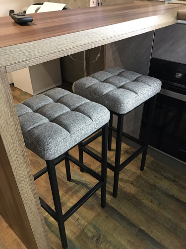 Барный стул Лофт ткань канди грей / черный матовый фото покупателя 263