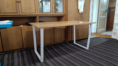 Деревянный стол Лота Лофт 120х75 белый матовый / дуб крафт золотой фото покупателя 476