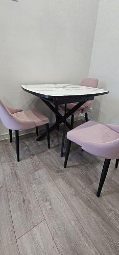 Стул на металлокаркасе Kora light blue / white фото покупателя 383