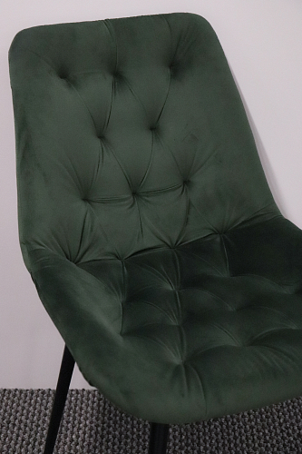 Стул на металлокаркасе Гояр confetti green / белый глянец из шоурума 5