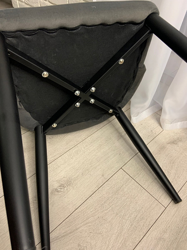 Стул на металлокаркасе Kora beige / black фото покупателя 125