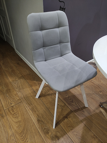 Стул на металлокаркасе Чилли синяя ткань / белый фото покупателя 344