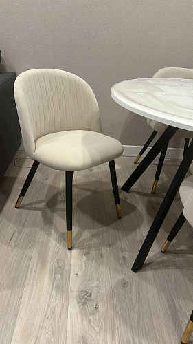 Стул на металлокаркасе Gabi latte / gold / black фото покупателя 755
