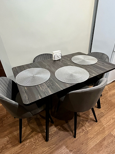 Стул на металлокаркасе Gabi 1 beige / black фото покупателя 845