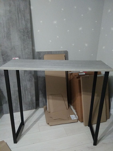 Барная стойка Дилан Лофт 120х60х90 бетон фото покупателя 41