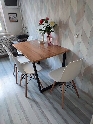 Деревянный стол Лота Лофт 120x75 дуб крафт табачный / черный матовый фото покупателя 814