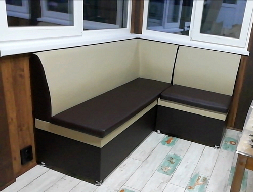 Кухонный диван Уют угловой экокожа белый правый фото покупателя 1