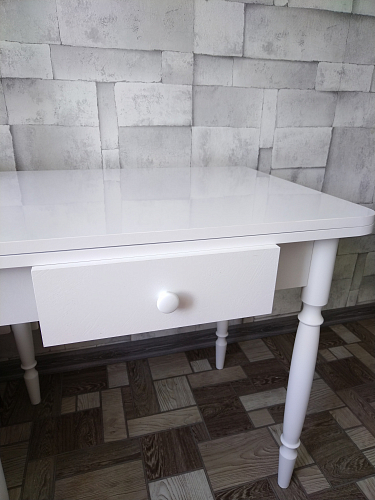 Стол Брентон с ящиком белый фото покупателя 3