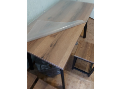 Стол Тринити Лофт 120 32 мм бетон / черный матовый фото покупателя 619