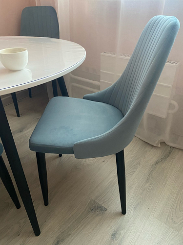 Стул на металлокаркасе Kora green / black фото покупателя 254