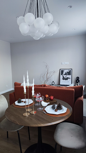 Стол Тулип 90х73 дуб вотан / белый фото покупателя 81