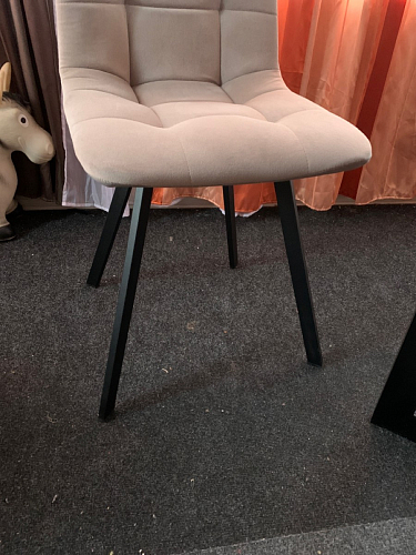 Стул на металлокаркасе Чилли синяя ткань / белый фото покупателя 830