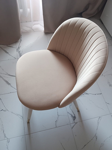 Стул на металлокаркасе Gabi 1 light blue / black / gold фото покупателя 248