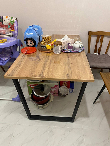 Деревянный стол Лота Лофт 120x75 дуб крафт табачный / черный матовый фото покупателя 805