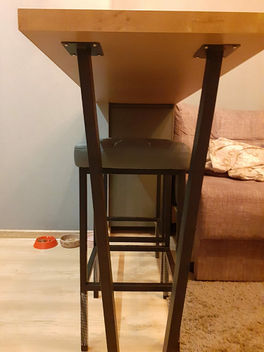 Полубарный стул Лофт мадера 20 / белый матовый фото покупателя 51