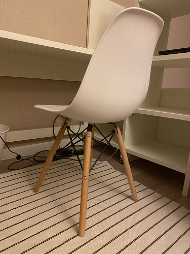 Пластиковый стул Eames PC-015 серо-голубой / дерево фото покупателя 178