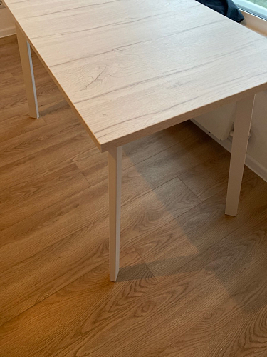 Стол Тринити Лофт 140 25 мм дуб делано темный / белый фото покупателя 151