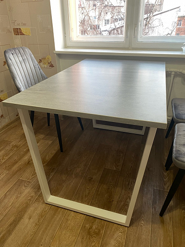 Стол Лота Лофт 120 32 мм бетон / черный матовый фото покупателя 278