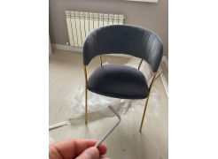 Стул на металлокаркасе Kamelia темно-серый / золотой фото покупателя 25