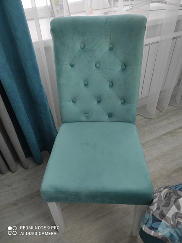 Стул Amelia white / fabric tiffany фото покупателя 13