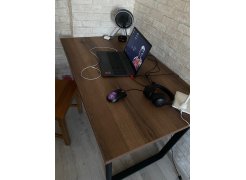 Деревянный стол Лота Лофт 120(160)х75 черный матовый / бетон светлый фото покупателя 861