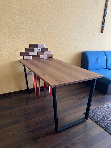 Стол раскладной Лота Лофт 120 25 мм юта / черный матовый фото покупателя 123