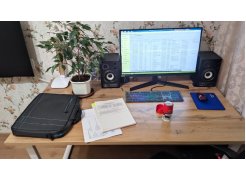 Деревянный стол Лота Лофт 120(160)х75 черный матовый / бетон светлый фото покупателя 852