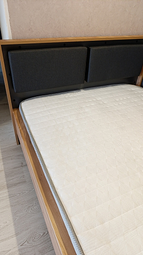 Двуспальная кровать Клауд 160х200 парящая дуб крафт золотой / антрацит фото покупателя 400