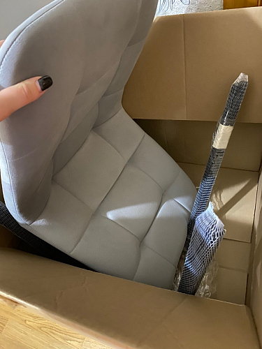 Стул на металлокаркасе Чилли светло-серый / черный фото покупателя 153