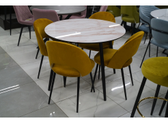 Стеклянный стол Анселм обсидиан / черный из шоурума 1